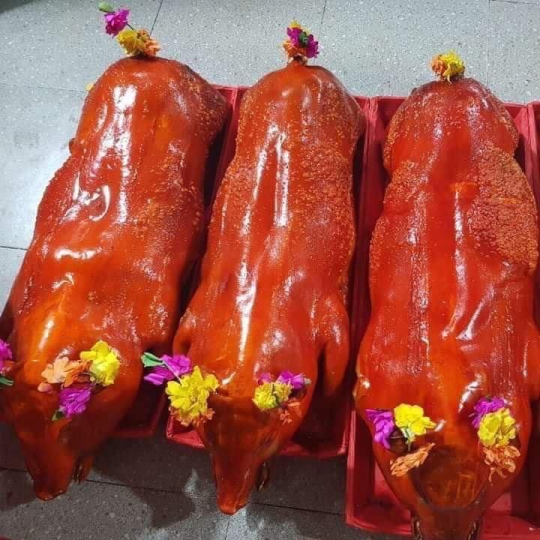 Chế biến heo quay lớn